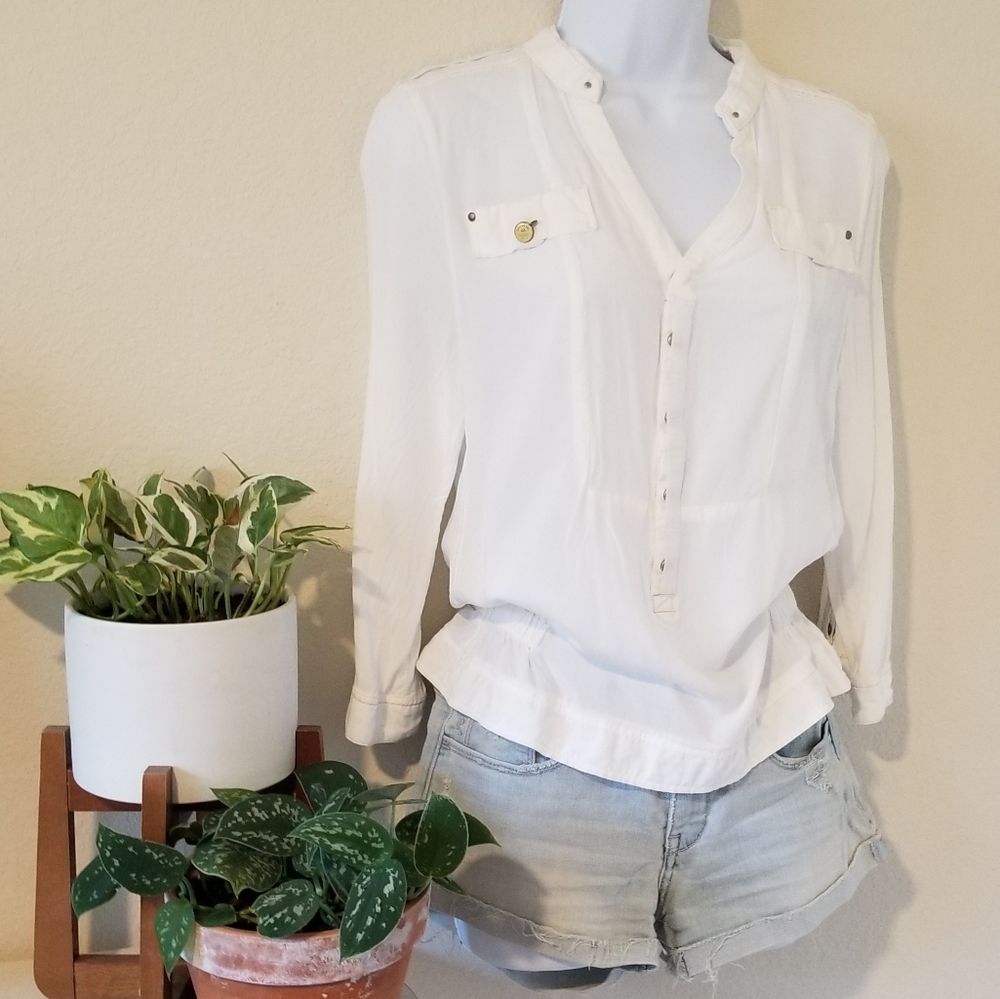 G-star women raw cargo line white button up
